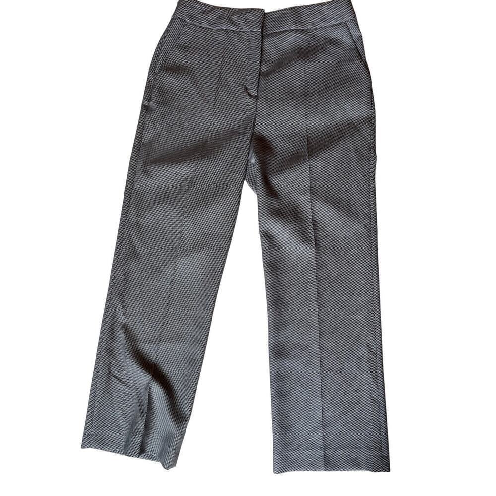 Hobbs London Tailored Gray Houndstooth Trousers -‎ Size 8 $270